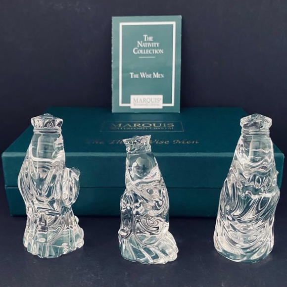 1997 Marquis by Waterford Crystal Nativity Figurine Set "The Three Wise Men" Min - Picture 6 of 7
